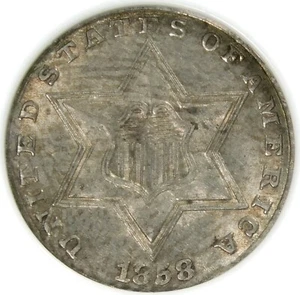 ๐๐ฅ๐๐ฅ๐ฅถ๐บ๐ธPCGS MS63 1858 3 CENT SILVER - Picture 1 of 3
