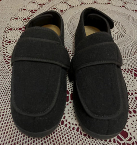 FOAMTREADS "Physician M2" Slippers Post Op Shoes Black Adjustable Size 9ED