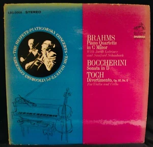 HEIFETZ~PIATIGORSKY CONCERTS~Brahms Boccherini Toch~RCA VICTOR #LSC3009~Red Seal - Foto 1 di 5