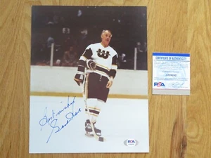 GORDIE HOWE No. 9 signed HARTFORD WHALERS 8x10 Photo PSA AI28292 - Picture 1 of 3