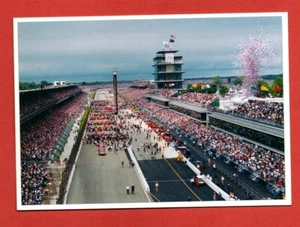 INDIANAPOLIS 500 BALLOON RELEASE - RACE TRACK postcard car racing sport flag  - Bild 1 von 2