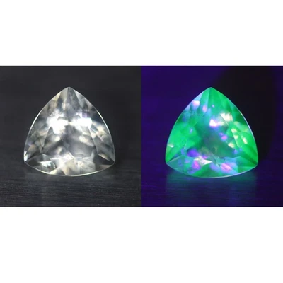 1.30 Cts" Antiguo_100% Natural Sin Tratar Mexicano UV Cambio de Color Ópalo Hialita " Foto 1 de 4