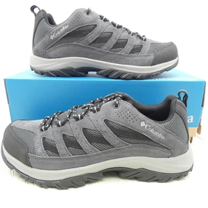 Columbia Crestwood BM4595-011 Mens 11.5 Hiking Shoes Shark Gray Leather Sneakers - Picture 1 of 7
