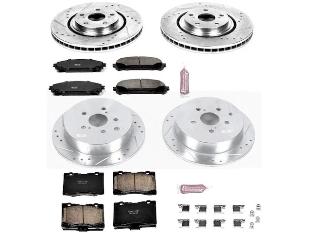 88NR41V Kit de pastillas y rotores de freno delanteros y traseros se adapta a Toyota Sienna 2011-2020 Foto 1 de 1