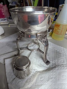 Vintage Antique Suffolk Silver Smith Warmer Stand - Picture 1 of 8