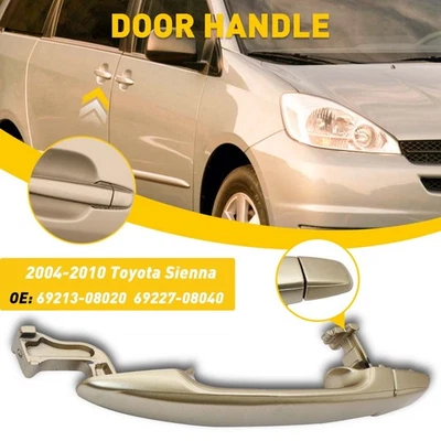 Manija de puerta exterior dorada lado derecho/izquierdo para Toyota Sienna 2005 2004-2010 Foto 1 de 4