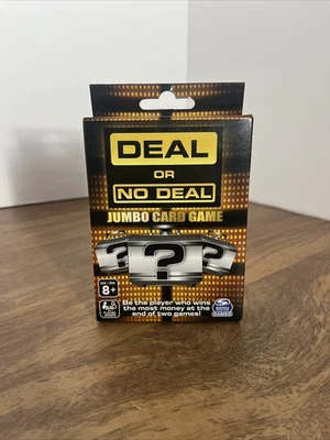Juego de cartas Jumbo Deal or No Deal con almohadilla de puntuación - Juegos Spin Master - NUEVO Foto 1 de 3