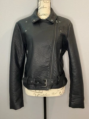 Victoria’s Secret - Chaqueta de moto de cuero sintético negra - Grande Foto 1 de 4