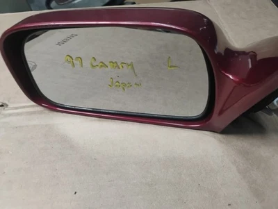 Espejo retrovisor eléctrico con visión lateral izquierda para conductor Toyota Camry 1997-01 Borgoña OEM Japón Foto 1 de 4
