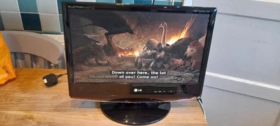 LG Flatron M1962DL 19” HD LCD TV Plus Remote Controller Black - Image 1 of 4