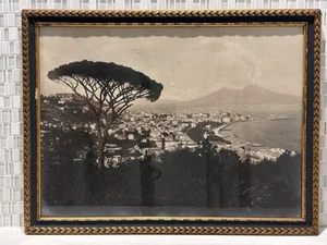 Hand Colored Antique Photograph, “Bay Of Naples” Circa 1900, Rare Italy Gifts - Picture 1 of 9
