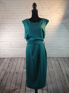 NWT women's CHRISTINE V sleeveless teal dress - SIZE 4X - Bild 1 von 12