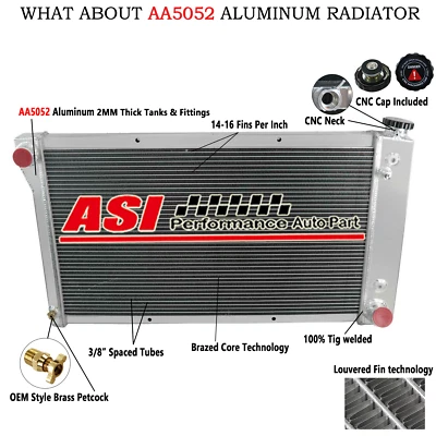 3-Row Aluminum Radiator For 1967-1972 CHEVY/GMC C/K SERIES C10 C20 C30 K10 TRUCK Foto 1 de 4