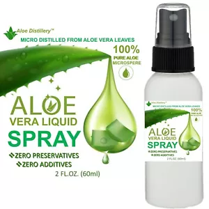 Hidratante de aloe vera gel en aerosol 100% orgánico puro aloe 2 oz con parte superior pulverizador - Imagen 1 de 1