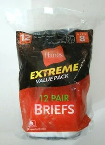 NEW - Vintage 12-Pack Hanes Boy's Briefs Underwear (Size 8) 2004 - Picture 1 of 5
