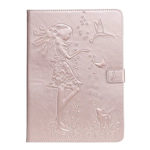 Girl Leather Stand Tablet Case For iPad Pro 3 4 5 6 7 8 Mini Air 1 2 3 9.7" 10.2 - Picture 1 of 17