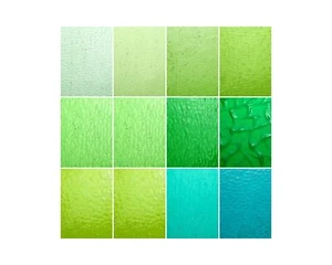 Lanyani Green Transparent Stained Glass Sheets for Craft, 6x4 inch Colored Te... - Imagen 1 de 7