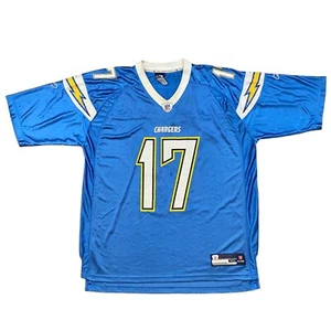 NFL Chargers #17 Philip Rivers Reebok Blue Men's Jersey Size XL - Picture 1 of 8