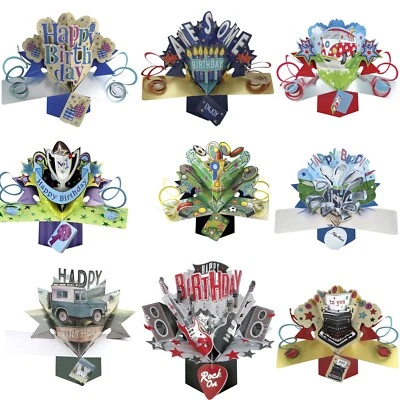 Birthday Card For Grand Son Brother Husband Friend Male 3D Pop Up Gift Card - Image 1 of 3