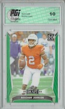 Roschon Johnson 2023 Leaf Football #68 Green SP Rookie Card PGI 10