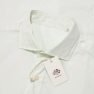 Fradi NWT Dress Shirt Size 39 15.5 in Solid Light Mint Green 100% Cotton - Picture 1 of 11