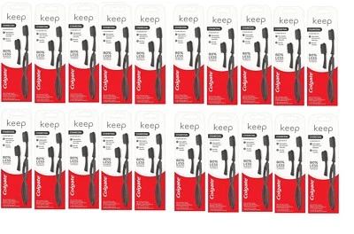 20-Pack Colgate Keep Toothbrush Starter Kits Charcoal Handle + 2 Heads New - Image 1 of 4
