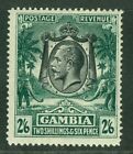 Sg 137 Gambia 1922-29. 2/6 Deep Green. Fine Mounted Mint Cat £25