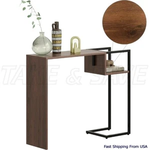 Minimalistischer schmaler Konsolentisch aus Holz für Wohnzimmer Büro Wohndeko - Bild 1 von 5
