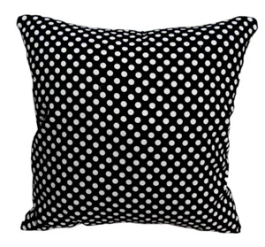 AL179a Off White Polka Dot Cotton Canvas Cushion Cover/Pillow Case *Custom Size* - Picture 1 of 7
