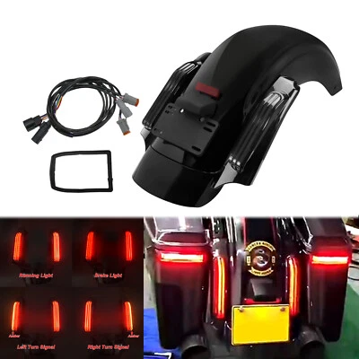 LED Rear Fender System CVO Style For Harley Touring Road Electra Glide 2014-2025 - Image 1 of 4