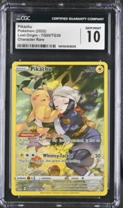 CGC 10 Pokémon TCG Pikachu Lost Origin Trainer Gallery TG05/TG30 Holo Ultra Rare - Picture 1 of 2