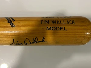 TIM WALLACH MONTREAL EXPOS GAME USED CRACKED SIGNED WORTH BAT - Picture 1 of 2