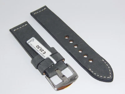 Ремешок для часов FLUCO (Германия) натуральная винтажная кожа 22 мм серый «РОДЕО ПАН»  - Изображение 1 из 3