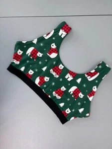 MeUndies women's 4X green polar bear print unlined wireless lounge bra bralette - Picture 1 of 4