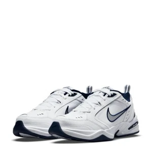 Nike Air Monarch IV (4E) "White/Metallic Silver" (416355-102) Mens Size 9.5 - Picture 1 of 7