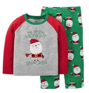 Christmas Pajamas Boy or Girl Midnight Snacker Santa NWT 18 months Carters - Picture 1 of 1