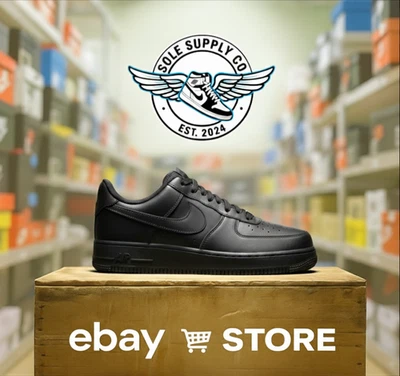 Air force 1 Triple Black Nike Sneakers Men's Women's Shoe - Image 1 of 4