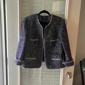 Talbots Women’s Tweed Jacket 16P Blazer Wool Mohair Alpaca Blend - Picture 1 of 4