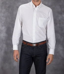 Van Heusen Men's Regular Fit Wrinkle Free White Long Sleeve Shirt- 4XL - Picture 1 of 4