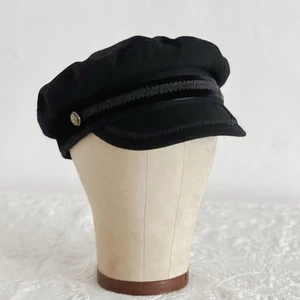 Ralph Lauren Black Newsboy Hat - Picture 1 of 11