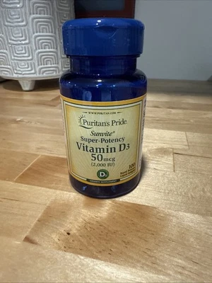 Puritan's Pride Vitamin D3 2000 IU - 100 Softgels EXP 07/27 - Image 1 of 4