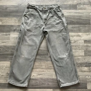 VTG Carhartt Duck Canvas Utility Work Pants Men’s 32x30 Green Moss B11 MOS USA - Picture 1 of 18