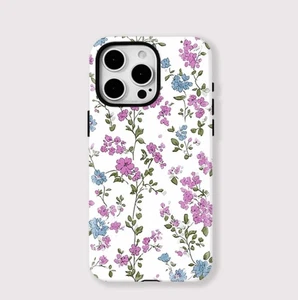 Robuste MagSafe-Hülle Violett Blumen Cottagecore Print iPhone 16 15 14 13 12 11 - Bild 1 von 7
