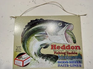 Heddon Re-Pop Fishing Tackle Metal Tin Sign Wall Decor Mint Condition 12x16 - Picture 1 of 6