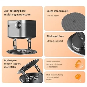 Support de projecteur de bureau inclinable réglable robuste et compact pour un - Afbeelding 1 van 13