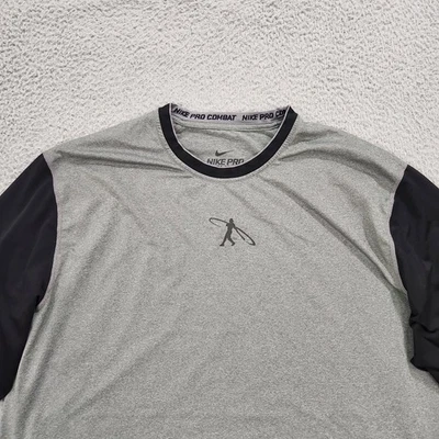 Camisa Nike Para Hombres XL Gris Pro Combate Ajustada Ken Griffey Jr Swingman Camiseta Manga 3/4 Foto 1 de 4
