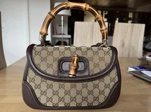 Gucci Tasche Bamboo Iconic Top Handle Monogram - Bild 1 von 19