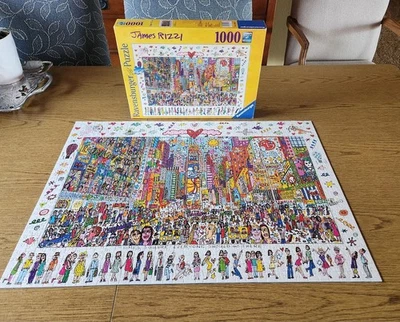 Time Square- Everyone Should  Go There Ravensburger Puzzle 1000 Pieces Complete - Image 1 of 4