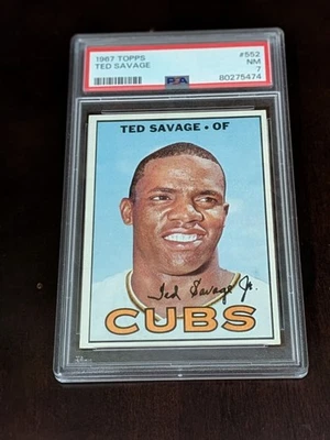 Topps Baseball 552 Ted Savage 1967 PSA 7 casi nuevo Foto 1 de 2