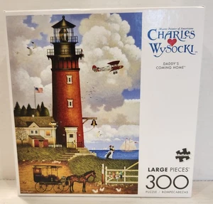 Buffalo Charles Wysocki DADDYS COMING HOME 300 große Teile Puzzle Leuchtturm - Bild 1 von 7